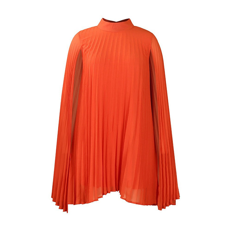 🏖️Summer Hot Sale - Up to 50% OFF⚡50K+ SOLD!🎁Women's Round-Neck Cape Sleeve Mini Dress