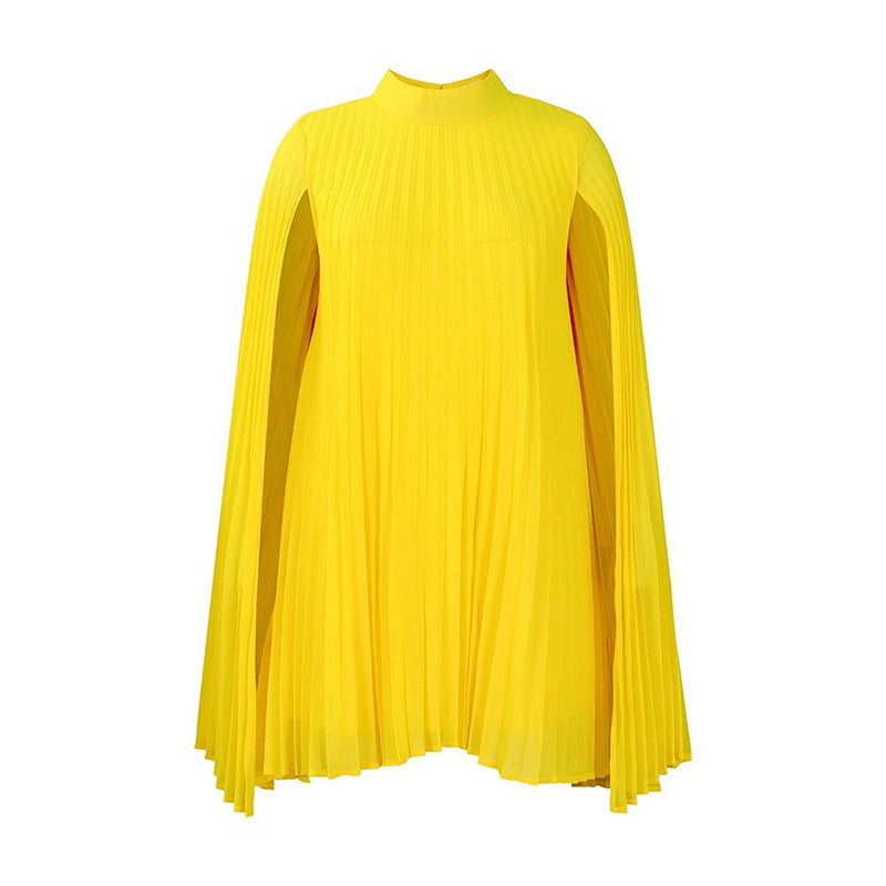 🏖️Summer Hot Sale - Up to 50% OFF⚡50K+ SOLD!🎁Women's Round-Neck Cape Sleeve Mini Dress