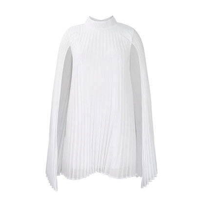 🏖️Summer Hot Sale - Up to 50% OFF⚡50K+ SOLD!🎁Women's Round-Neck Cape Sleeve Mini Dress