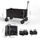 🎉 2026 Sale — Over 38,600 Sold! 🚜 Heavy Duty Collapsible Wagon Cart – All-Terrain Wheels, 130L Large Capacity, 1-Second Quick Fold ✨
