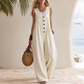⌛Limited-Time Offer-Women's Casual Wide Strap Button Jumpsuit