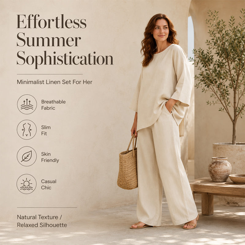 🌿Women's Casual Linen Blend 2-Piece Set