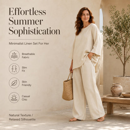 🌿Women's Casual Linen Blend 2-Piece Set