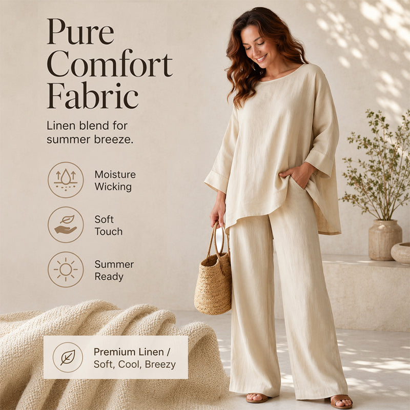 🌿Women's Casual Linen Blend 2-Piece Set