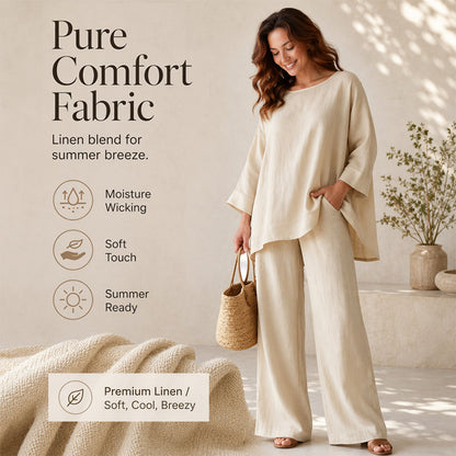 🌿Women's Casual Linen Blend 2-Piece Set