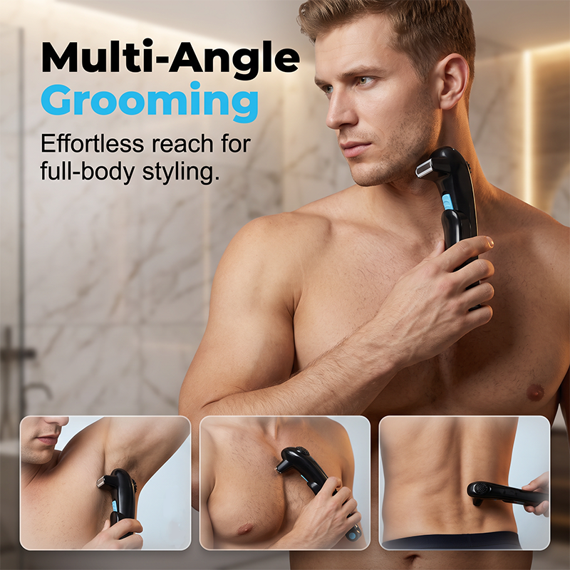 🪒 50% OFF NOW! 💪 Men's Electric Back Shaver – 180° Foldable Handle, 3-in-1 Blade System, Waterproof & 60-Min Runtime ✨