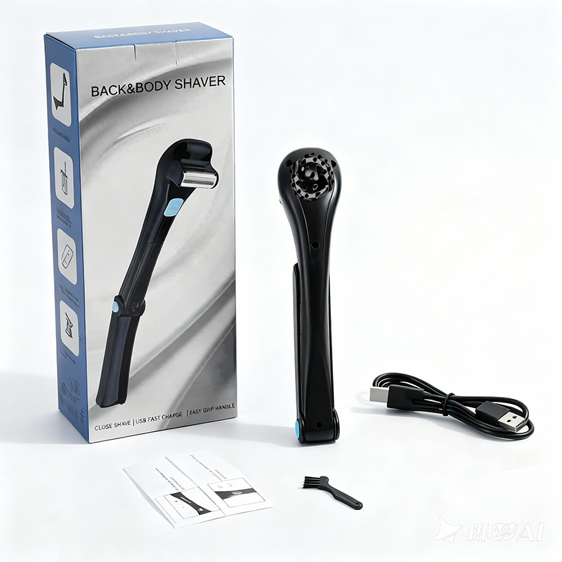 🪒 50% OFF NOW! 💪 Men's Electric Back Shaver – 180° Foldable Handle, 3-in-1 Blade System, Waterproof & 60-Min Runtime ✨