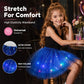 ✨ Light Up the Fun | Girls' LED Sequin Star Tulle Tutu Skirt