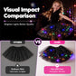 ✨ Light Up the Fun | Girls' LED Sequin Star Tulle Tutu Skirt