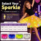 ✨ Light Up the Fun | Girls' LED Sequin Star Tulle Tutu Skirt