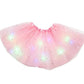 ✨ Light Up the Fun | Girls' LED Sequin Star Tulle Tutu Skirt
