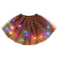 ✨ Light Up the Fun | Girls' LED Sequin Star Tulle Tutu Skirt