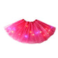 ✨ Light Up the Fun | Girls' LED Sequin Star Tulle Tutu Skirt