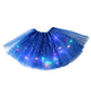 ✨ Light Up the Fun | Girls' LED Sequin Star Tulle Tutu Skirt