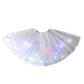 ✨ Light Up the Fun | Girls' LED Sequin Star Tulle Tutu Skirt