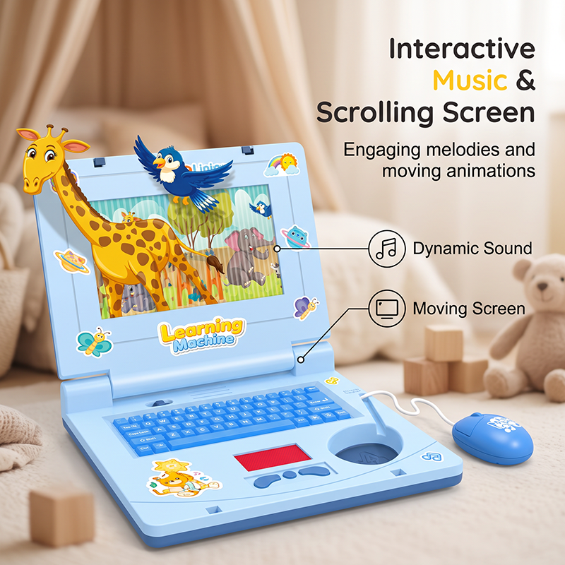 🏆🖥️Limited Time 50% Off‼️👧Interactive Simulation Toy Laptop｜Kids Educational Pretend Play Learning Toy🖥️