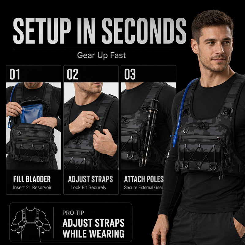 🎉 2026 Sale — Over 38000 Sold! 💰 Front & Back Cycling Vest Pack for Men durable