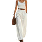 New Arrival✨👖 Flowing High-Waist Trousers in Soft Hues – Effortless Elegance from Office to City Outings