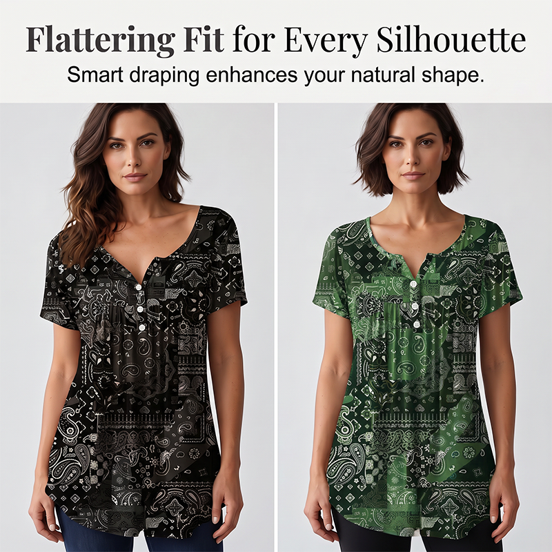 👚🌞Women's Casual V-Neck Top – Soft fabric, flattering fit & breathable – Perfect for summer days & effortless style ✨