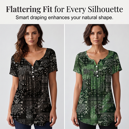 👚🌞Women's Casual V-Neck Top – Soft fabric, flattering fit & breathable – Perfect for summer days & effortless style ✨