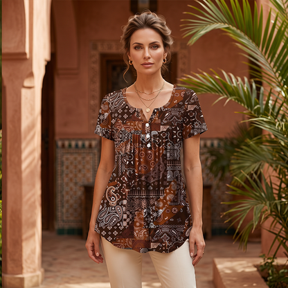 👚🌞Women's Casual V-Neck Top – Soft fabric, flattering fit & breathable – Perfect for summer days & effortless style ✨