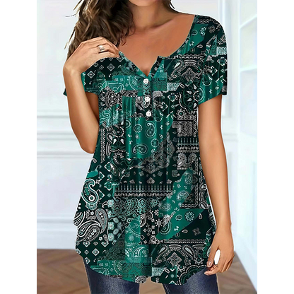 👚🌞Women's Casual V-Neck Top – Soft fabric, flattering fit & breathable – Perfect for summer days & effortless style ✨