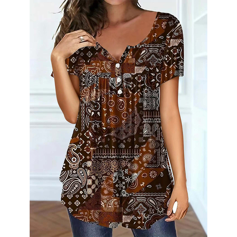 👚🌞Women's Casual V-Neck Top – Soft fabric, flattering fit & breathable – Perfect for summer days & effortless style ✨