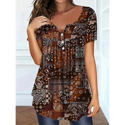 👚🌞Women's Casual V-Neck Top – Soft fabric, flattering fit & breathable – Perfect for summer days & effortless style ✨