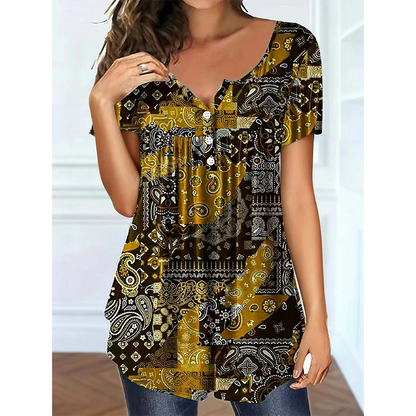 👚🌞Women's Casual V-Neck Top – Soft fabric, flattering fit & breathable – Perfect for summer days & effortless style ✨