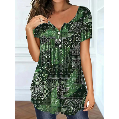 👚🌞Women's Casual V-Neck Top – Soft fabric, flattering fit & breathable – Perfect for summer days & effortless style ✨