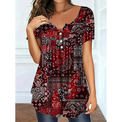 👚🌞Women's Casual V-Neck Top – Soft fabric, flattering fit & breathable – Perfect for summer days & effortless style ✨