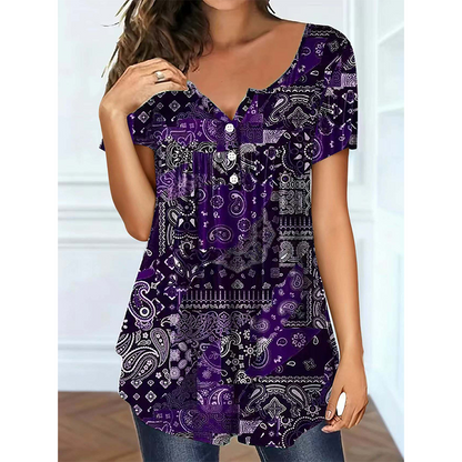 👚🌞Women's Casual V-Neck Top – Soft fabric, flattering fit & breathable – Perfect for summer days & effortless style ✨