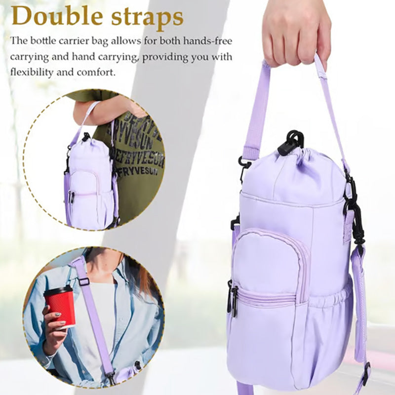 ⏳Limited time – 50% OFF⏰Water Bottle Carrier Bag with Phone Pockets