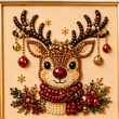 🎄✨ DIY Christmas Pearl Bead Art Kit – 5 Festive Designs, 3D Raised Beads & Display Frame Included | Holiday Wall Decor 🖼️🎨