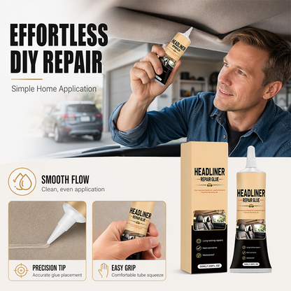 🥳2026 HOT SALE🥳💞50K+ SOLD!🚗🔧 50% OFF! Waterproof Car Headliner Repair Glue – High‑strength adhesive for sagging ceilings & interiors. Restore your car’s roof – no special tools needed! 🛡️✨