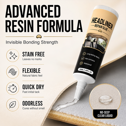 🥳2026 HOT SALE🥳💞50K+ SOLD!🚗🔧 50% OFF! Waterproof Car Headliner Repair Glue – High‑strength adhesive for sagging ceilings & interiors. Restore your car’s roof – no special tools needed! 🛡️✨