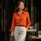 Women's Elegant Lapel Collar Button Top