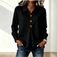 Women's Elegant Lapel Collar Button Top