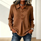 Women's Elegant Lapel Collar Button Top