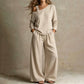 ✨New Arrivals & Special Offers-Women's Elegant One-Shoulder Top & Wide-Leg Pants Set