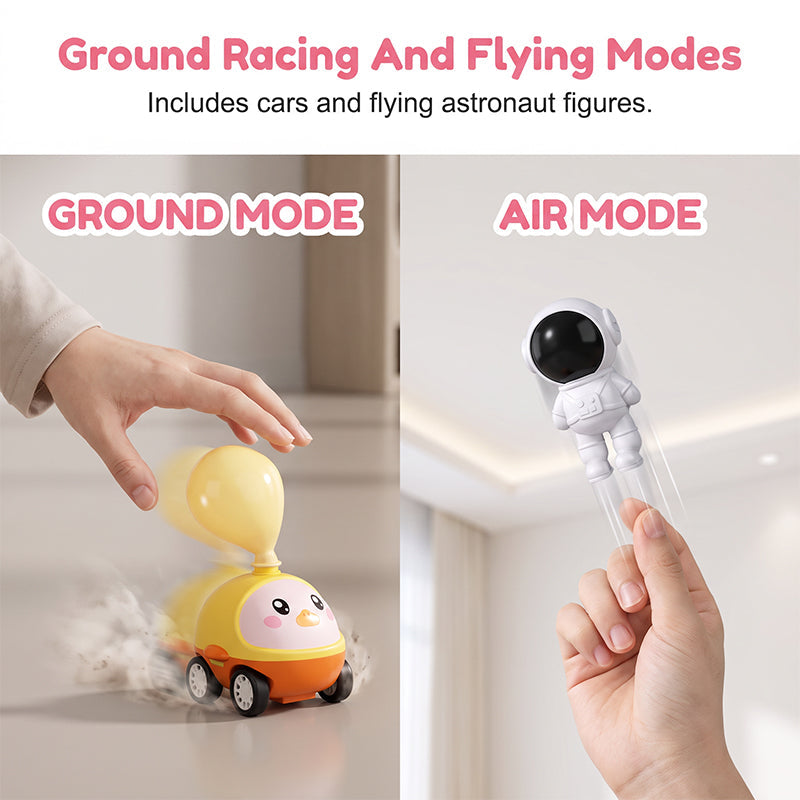 Balloon-Powered Launcher Car Toy Set for Kids