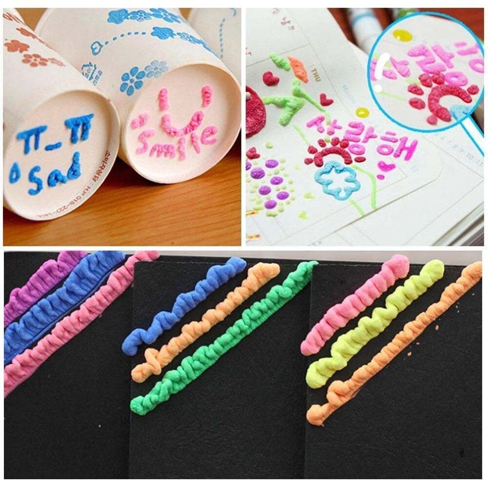🎁🔮Magic Pen – Draw 3D with one stroke!🎄 DIY Bubble Popcorn Drawing Pens🔥