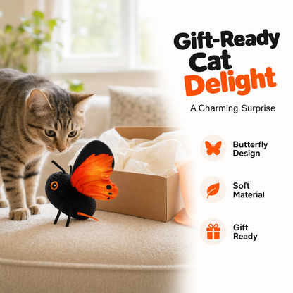🐱 LIMITED-TIME 50% OFF! Smart Sensing Automatic Flapping Butterfly Cat Toy, Interactive Electric Pet Play Toy🦋