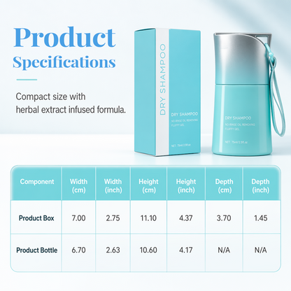 ⏰ 50% OFF🧴 No-Rinse Dry Shampoo Gel with Built-In Comb – Fresh Hair in 2 Minutes, No Water Needed!  💁‍♀️