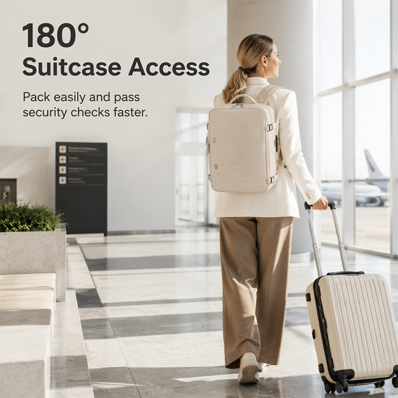 💼 50% Off – Large Capacity Business Backpack with USB Port
