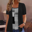 🌿Women's Color-Block Fake Two Piece Top