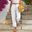 🔥👖Women's Relaxed Fit Linen Blend Pants – Classic Straight Leg Trousers