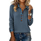 ⌛Limited-Time Offer-Women's Denim Collar Long Sleeve Patchwork Knit Top
