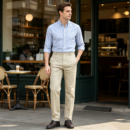 🎉 2026 Sale — Over 28,400 Sold!💞 Men's Slim-Fit Casual Pants with Elastic Waist – Comfortable 👖