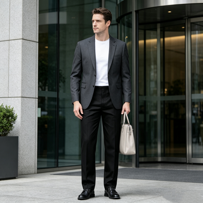 🎉 2026 Sale — Over 28,400 Sold!💞 Men's Slim-Fit Casual Pants with Elastic Waist – Comfortable 👖